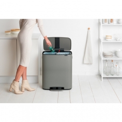 Мусорный бак Bo с педалью (2 x 30 л), серый Brabantia