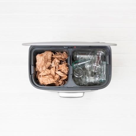 Мусорный бак Bo с педалью (2 x 30 л), серый Brabantia