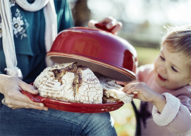 Набор "Хлебопечь", керамическая, Emile Henry, красный
