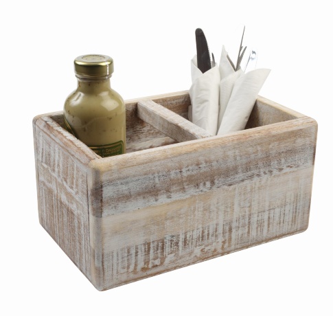 Органайзер беленый, 27,4x17,4x14 см. Nordic Natural Acacia, T&G