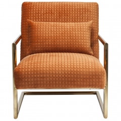 Кресло Vegas, коллекция "Вегас" 70*78*86, Полиэстер, Сталь, Сосна, Пенополиуретан, Оранжевый