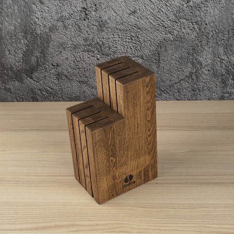 Подставка под ножи дубовая Uneca