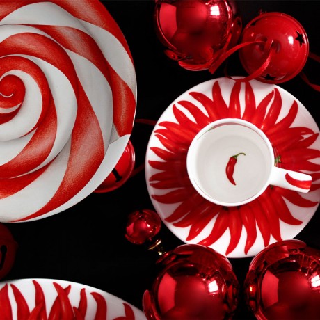 Тарелка обеденная SUN, 28 см. RED Taitu