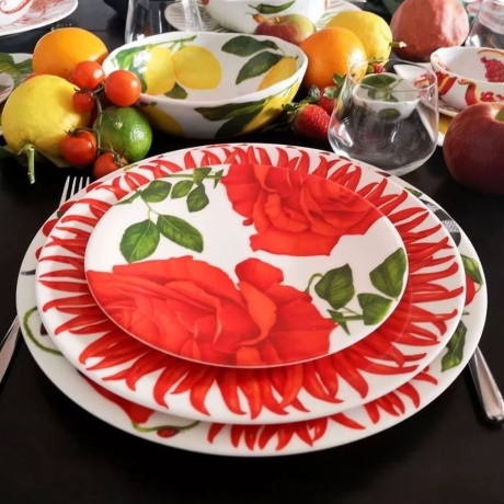 Тарелка обеденная SUN, 28 см. RED Taitu