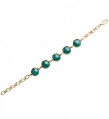 Классический браслет Pearl Green Agate C1362.17 G/G Possebon