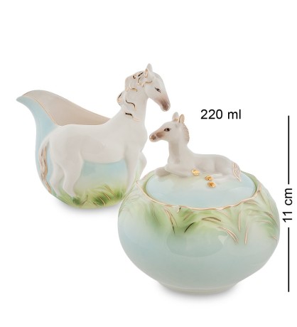 FM-75/ 2 Набор сахарница и молочник "Лошадь" (Pavone)