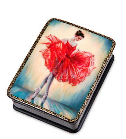 ШК-19/ 8-G Шкатулка в технике декупаж "Балет" (10х8х3,5)