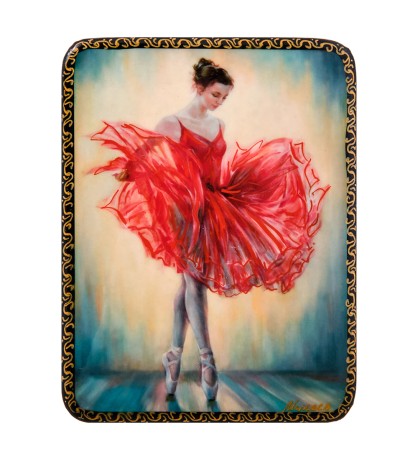 ШК-19/ 8-G Шкатулка в технике декупаж "Балет" (10х8х3,5)