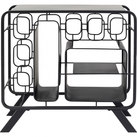 Стеллаж для бутылок Shapes, 71х69х30 см. Сталь, Черный