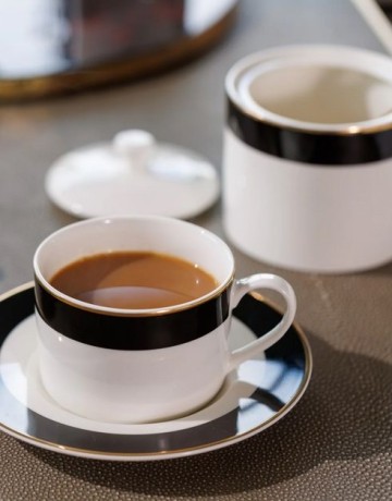 Набор из 2 чайных пар фарфоровых Luxe Deco, 200 мл. Mikasa Kitchen Craft