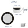 Набор из 2 чайных пар фарфоровых Luxe Deco, 200 мл. Mikasa Kitchen Craft