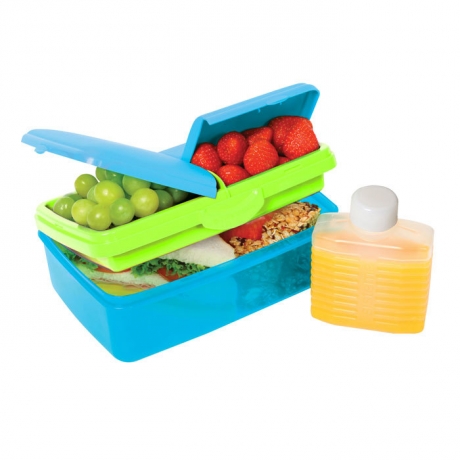 Набор Lunch: четырехсекционный ланчбокс (1,5 л) и бутылка Sistema, мульти