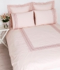 Комплект постельного белья "OSAKA", перкаль, 150х210+220x240+50х70 см. нежно-розовый