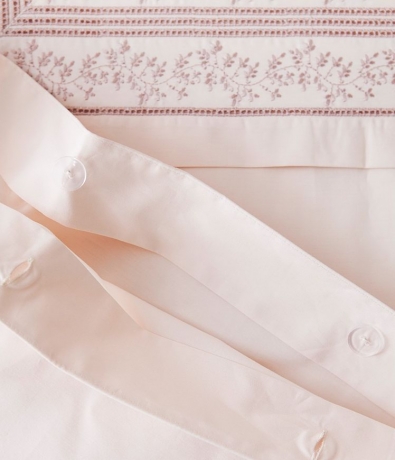 Комплект постельного белья "OSAKA", перкаль, 150х210+220x240+50х70 см. нежно-розовый