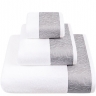 Полотенце с вышивкой "CASTELLO", 30x50 см. белый/серый, BOVI