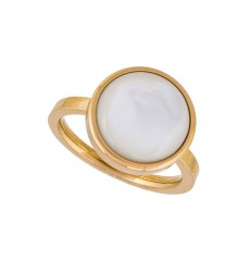 Кольцо Сфера SHELL WHITE KR02913-2/8 BW/G Fiore Luna