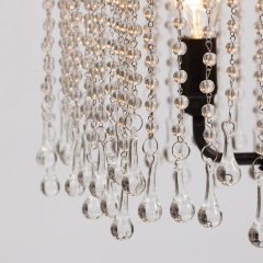 Люстра подвесная черная с хрустальными подвесками Chandelier