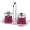 Набор мельниц Peugeot Bali для перца и соли, цвет красный + подставка Linea, акрил