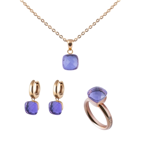 Колье Firenze lavender 400071.1 BL/RG Qudo