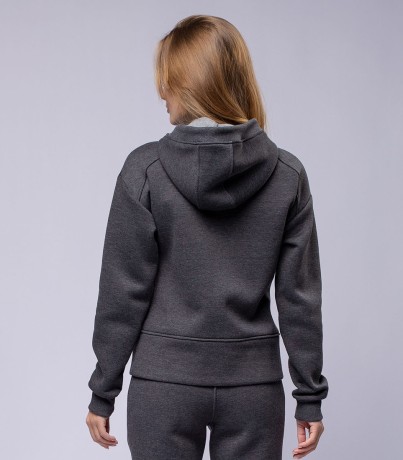 Толстовка женская 6509/10, р.096, рост 182-188, антрацит меланж (Serge)