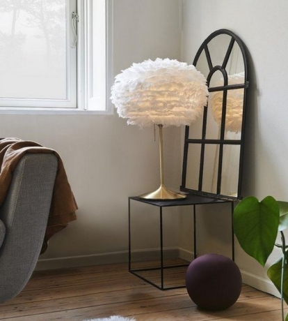 Торшер настольный Champagne с USB, белый, 42 см. Umage