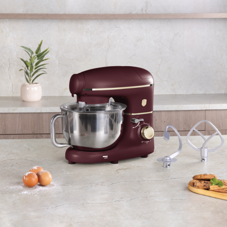 Многофункциональный кухонный комбайн с мясорубкой, электрический, Berlinger Haus, Leonardo, матовый: бордо