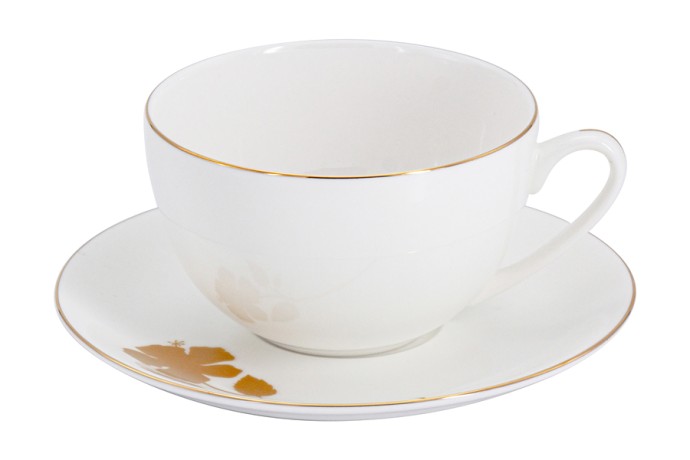 Чашка с блюдцем Гибискус, 0,25 л. Emily