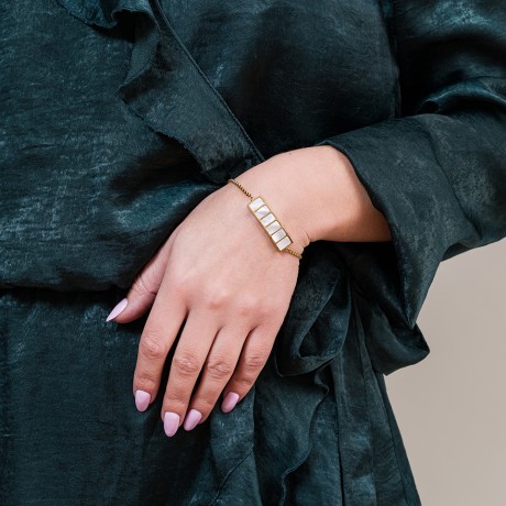 Браслет Пирамида SHELL WHITE Fiore Luna