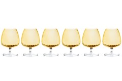 Набор бокалов для коньяка Opium, янтарный, 0,465 л. 6 шт. Le Stelle