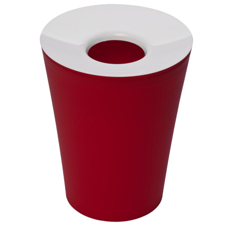 Корзина для мусора круглая Hole красная