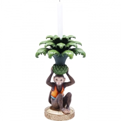Подсвечник Monkey, коллекция "Обезьяна" 23*37*23, Полирезин, Мультиколор