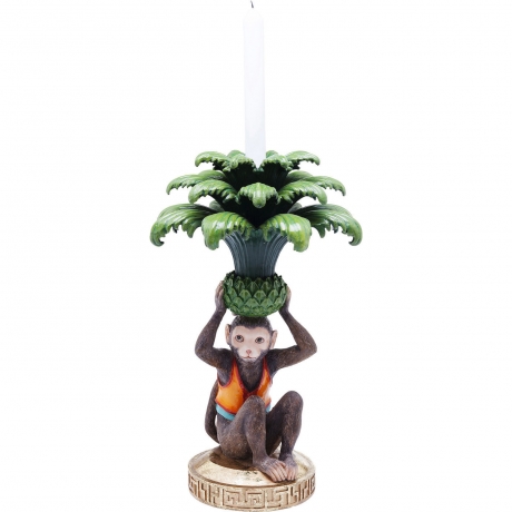 Подсвечник Monkey, коллекция "Обезьяна" 23*37*23, Полирезин, Мультиколор