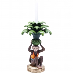 Подсвечник Monkey, коллекция "Обезьяна" 23*37*23, Полирезин, Мультиколор