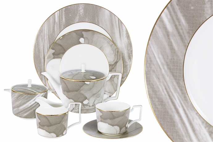 Чайный сервиз на 12 персон Лунная соната, 40 предметов Naomi