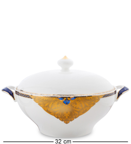 JK-196 Столовый сервиз 27 пр. на 6 перс. "Золотой Палермо" (Gold Palermo Pavone)