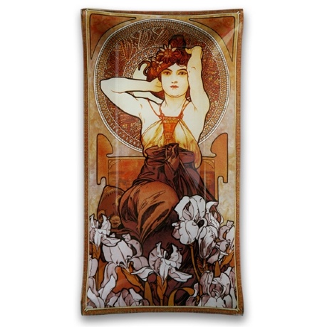 Блюдо декоративное Аметист (А. Муха), 30х16 см.