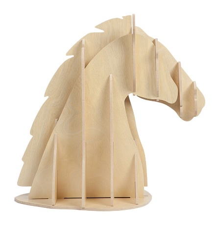 Декоративный бюст лошади Vixen Light Brown, 27х41х39 см.