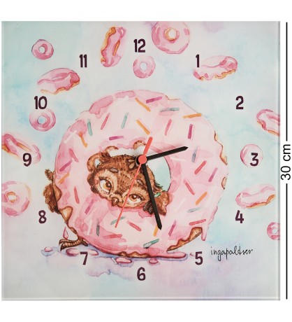 SZ-338 Часы "Один кофе - один пончик"