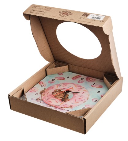 SZ-338 Часы "Один кофе - один пончик"