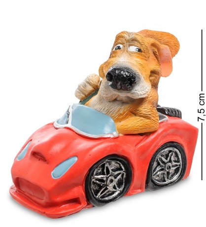 RV-918 Статуэтка Собака Бигль "Желаю драйва по жизни" (W.Stratford)