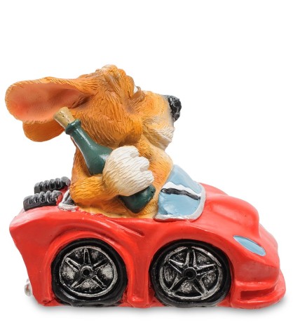 RV-918 Статуэтка Собака Бигль "Желаю драйва по жизни" (W.Stratford)