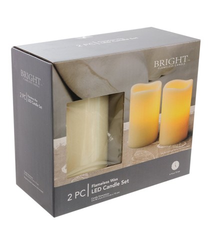 LED-09 Набор светодиодных свечей (2шт.) с таймером