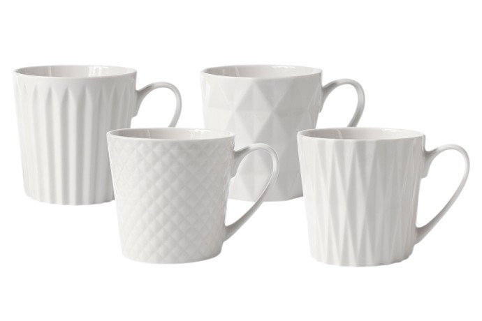 Набор из 4-х кружек Nova, белый, 0,38 л. Maxwell & Williams