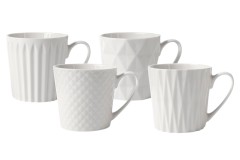 Набор из 4-х кружек Nova, белый, 0,38 л. Maxwell & Williams