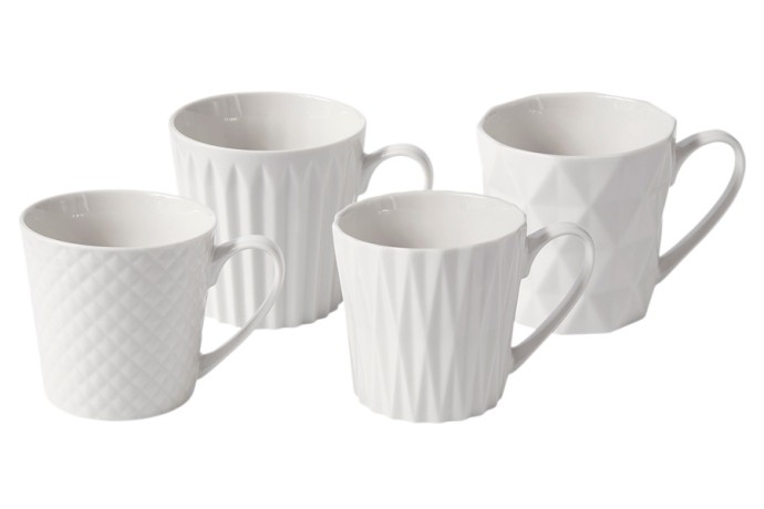 Набор из 4-х кружек Nova, белый, 0,38 л. Maxwell & Williams