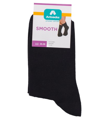 Носки женские Smooth ASW-0007 35-39 черный (Artsocks)