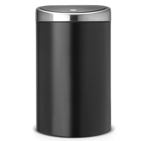 Мусорный бак Brabantia Touch Bin (40л), Матовый черный/крышка матовая с защитой от отпечатков пальцев Brabantia