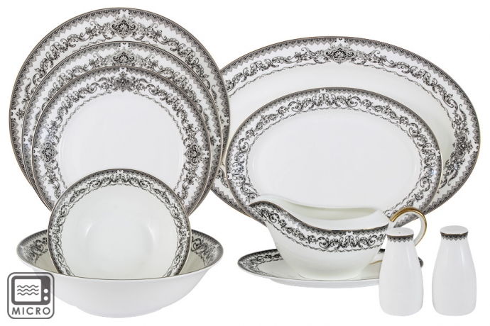 Обеденный сервиз на 12 персон "Блэкпул" 50 предметов, Emily
