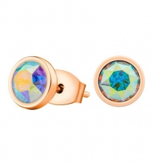 Пусеты Crystal SWE297 CAB RG Fiore Luna