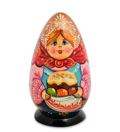 МР-24/ 94 Матрешка-Яйцо 5м "Анастасия с пасхальным куличом"
